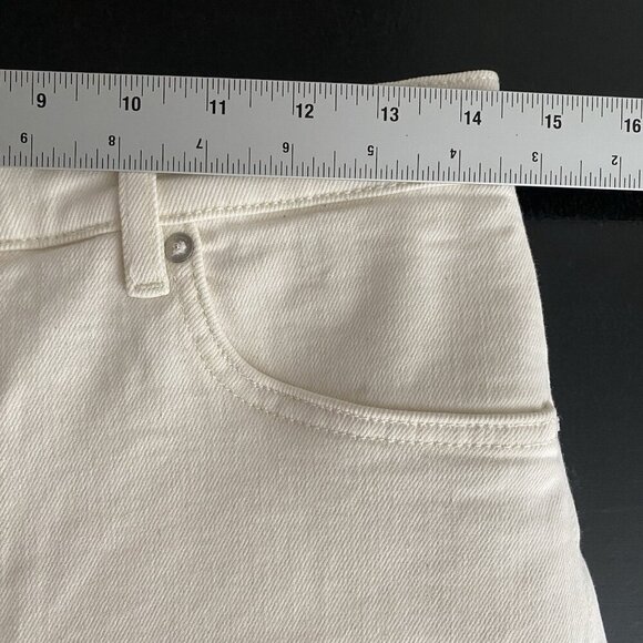 & Other Stories Treasure Cut Wide Leg Jeans Size 30 High Waist Ankle Crop Cream - Picture 12 of 16